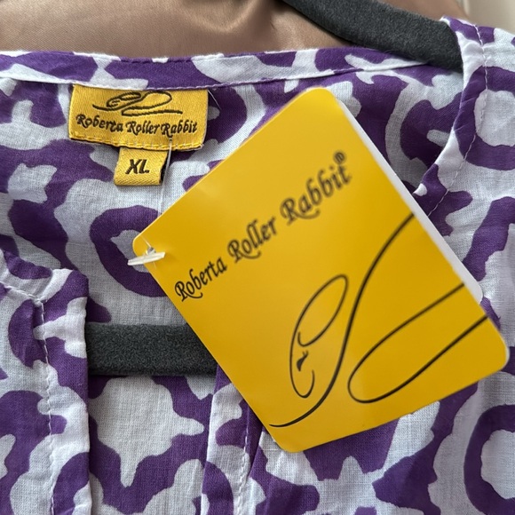 NWT Lovely Roberta Roller Rabbit Cotton Tunic, size XL - Picture 3 of 3